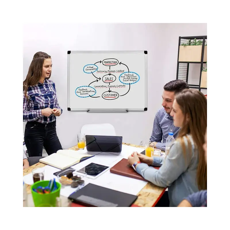 90x120cm best sell frame magnetic dry erase board for Home School writing board for classroom use