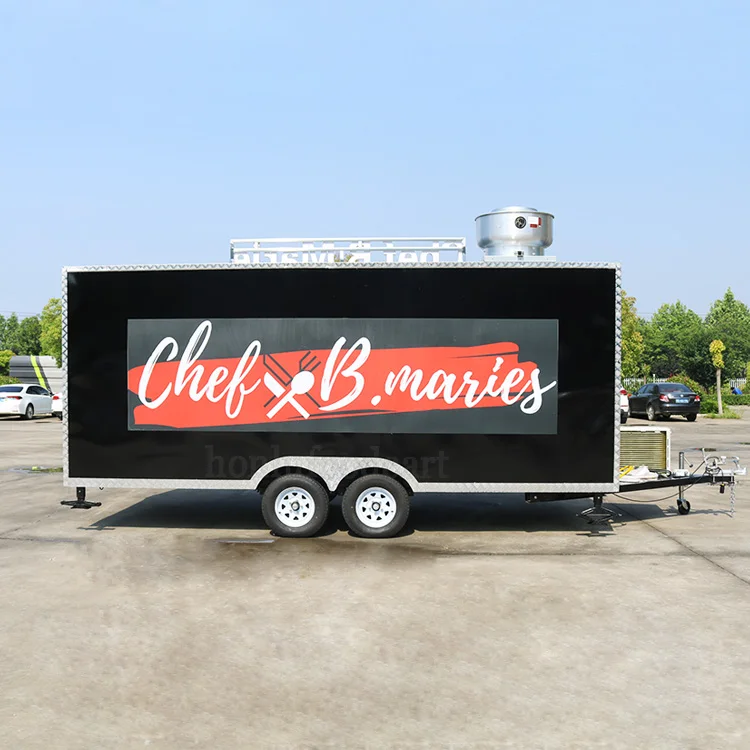 Грузовик для еды Honlu до 20000 долларов, полностью оборудованный прицеп для приготовления барбекю, фургон для еды из Соединенных Штатов, полноценная кухня