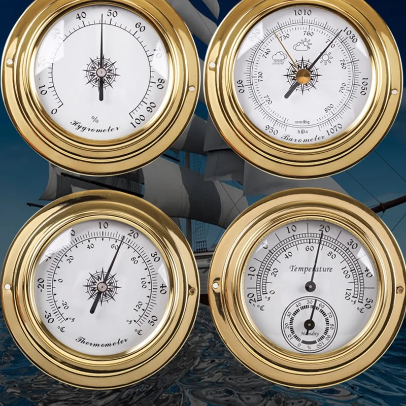 Анероидный лодочный барометр 98 мм, 3,85 дюйма, 4 комплекта