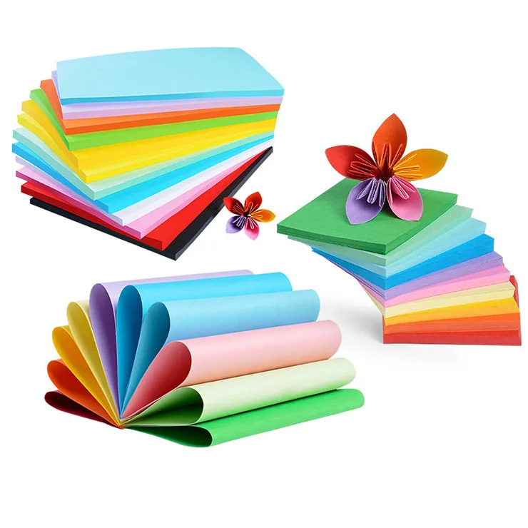 Ever bright 70g 80g copy paper colorful origami paper 100% wood pulp color paper for handcraft