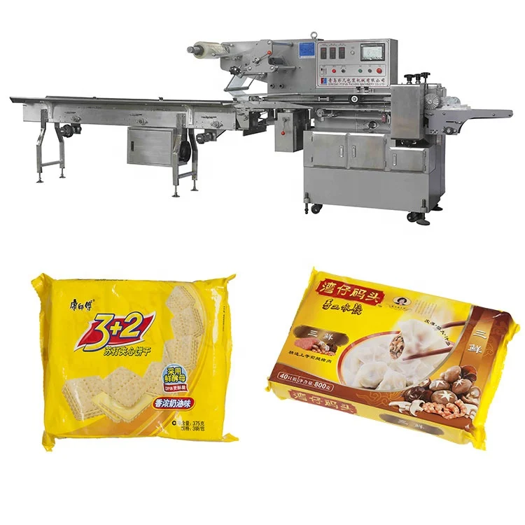 Multi-Function Horizontal Flow Packing Machine For Ice Lolly/Candy/Chocolate Bar Snack Food Pouch