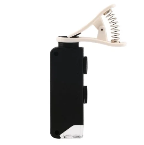 Mobile Phone Universal Clip-type Jewelry Loupe 60-100X Adjustable Electronic Microscope with LED