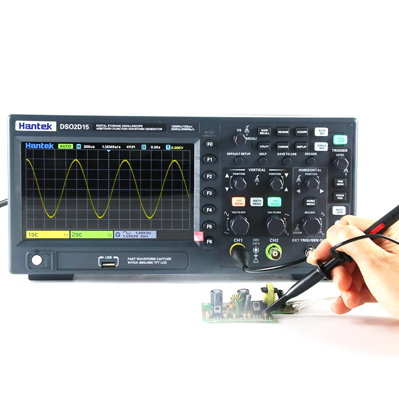 Hantek DSO2C10 DSO2D10 DSO2C15 DSO2D15 Digital Storage Oscilloscope 100MHz/150MHz Dual Channel USB Portable Multimeter Tester