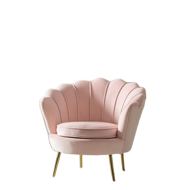 Современный диван из бархатной ткани, кресло для отдыха, ракушка, диван, бархатный стул, 1 диван для салона красоты