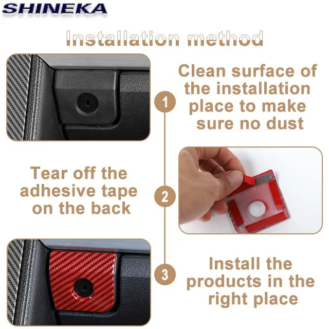 Factory Outlet Carbon Fiber Interior Kits Co-pilot Storage Box Switch Trim Decoration For Ford Mustang 2015+