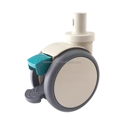 5 Inch Twin Wheels Castors for Hospital Instrument bed Medical Trolley Cart