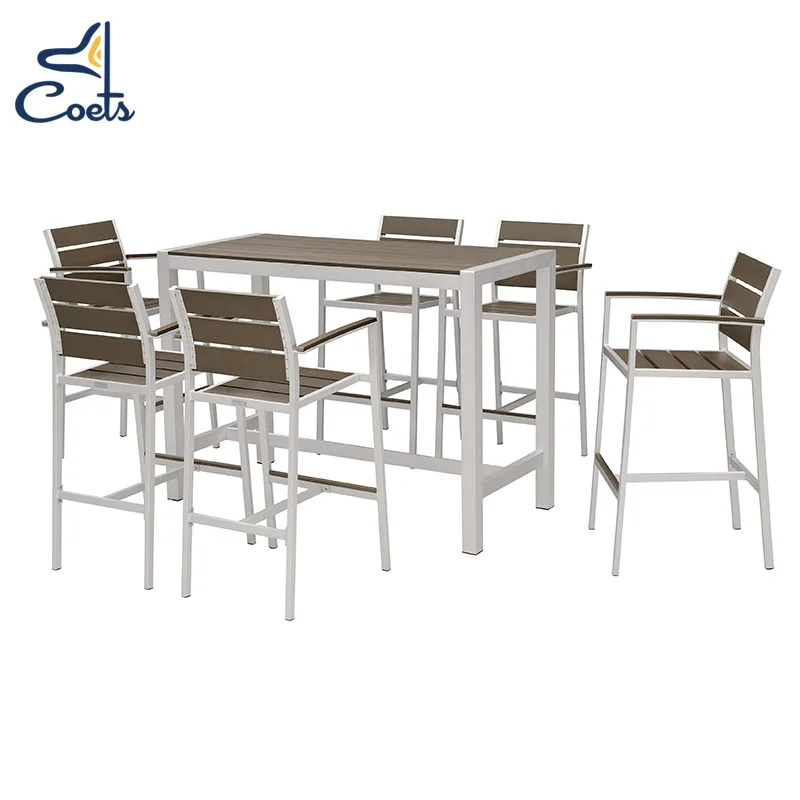 Stools Bistro Set High Patio Furniture Top Bar Height Outdoor Table And Chairs