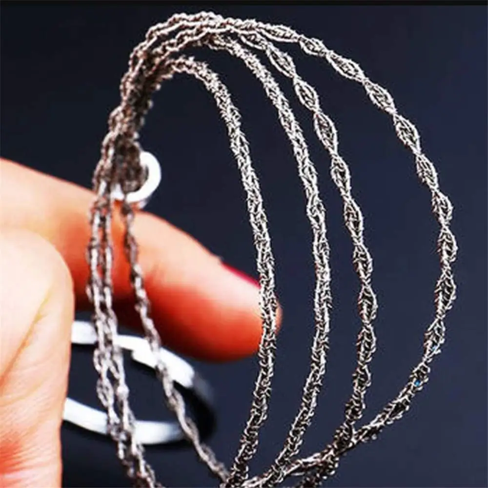 Outdoor Camping Saw Emergency Survival Gear Stainless Steel Wire Survival Tool Kit Hand Pocket Wire Saw for Camp Hiking Hunting