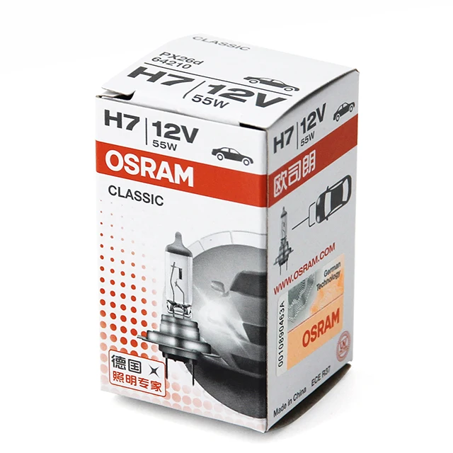 H7 64210 12V 55W PX26d Clear made in China original OSRAM Auto bulbs Halogen headlight