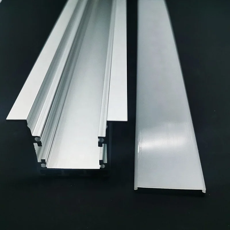PC Cover Frosted Diffuser Housing Aluminium Led Profile Extrusion Milky White Lighting Cover/led Parts Surface Mounting Frame