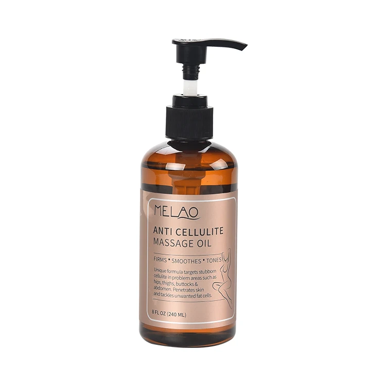 
MELAO Private Label Hot Selling body slimming Anti Cellulite Massage Oil for women 