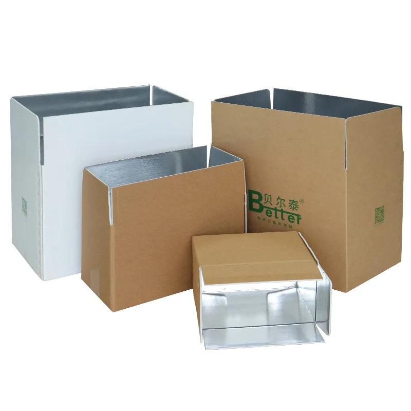 Customized Recyclable Aluminum Foil Lined Thermal Insulated Frozen Meat Seafood Packaging Shipping Boxes