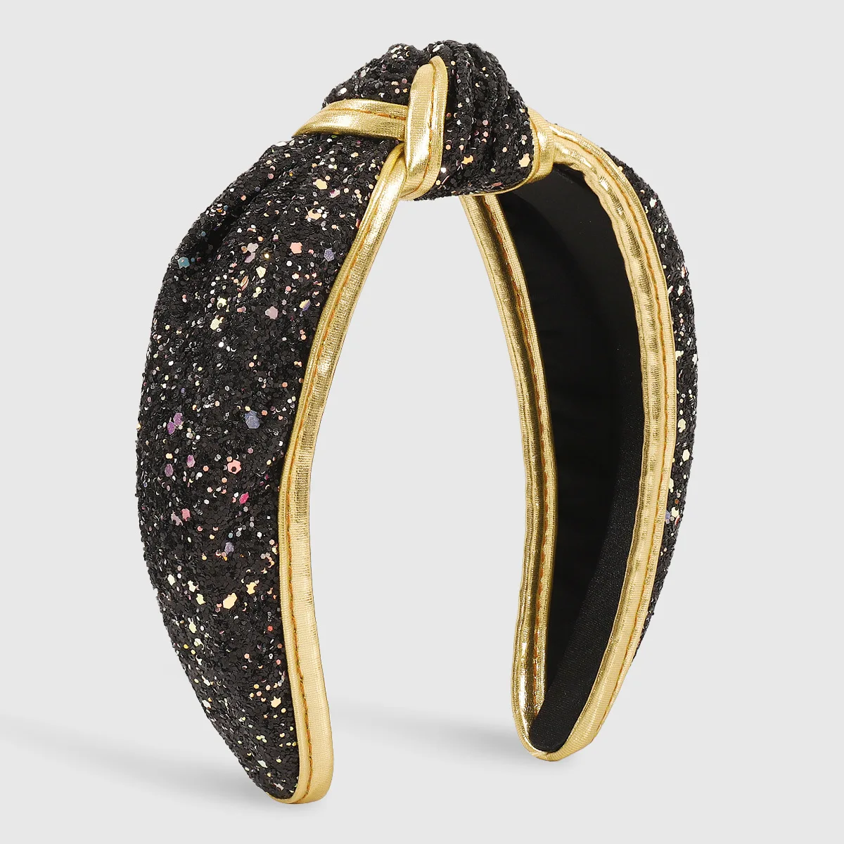 GEERDENG Wholesale Custom Christmas Hair Band Embellishment Knotted Fabric Headband Luxury Fashion Girls Women Crystal Headbands