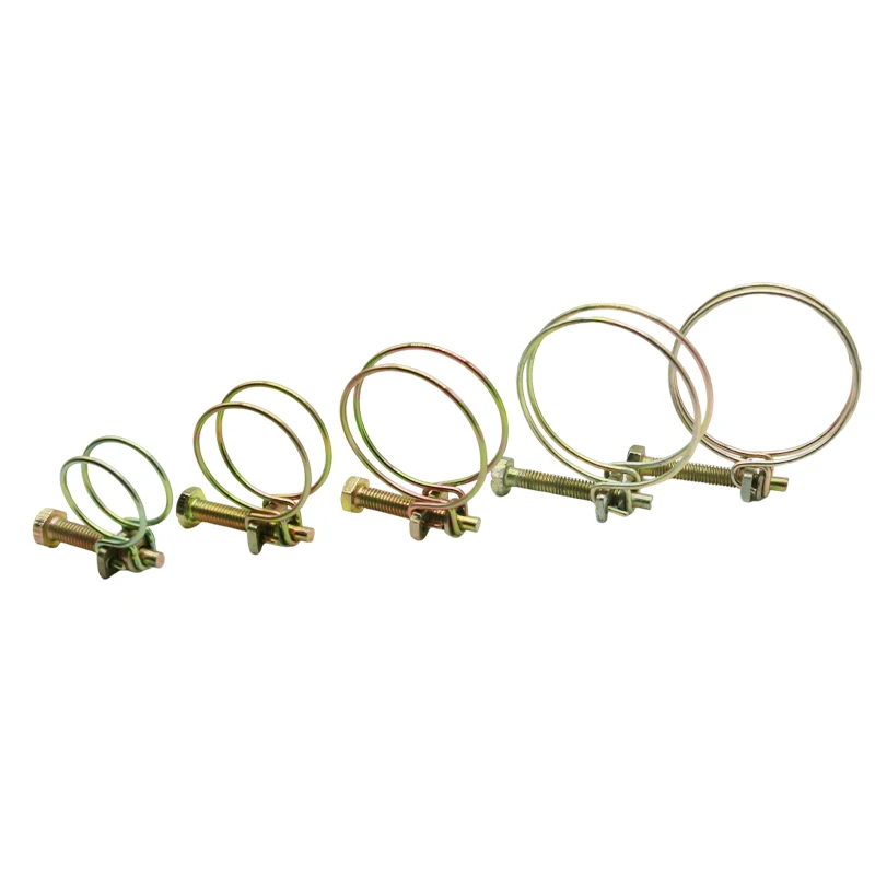 Iron Galvanizing Adjustable Double Wire Hose Carbon Bolts Quick-Grip Clamp For Heavy Industry Marine Motorcycles