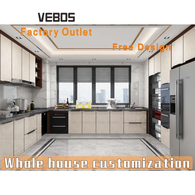 Factory customized design modern kitchen cabinets cuisine and kitchen cabinets complete sets