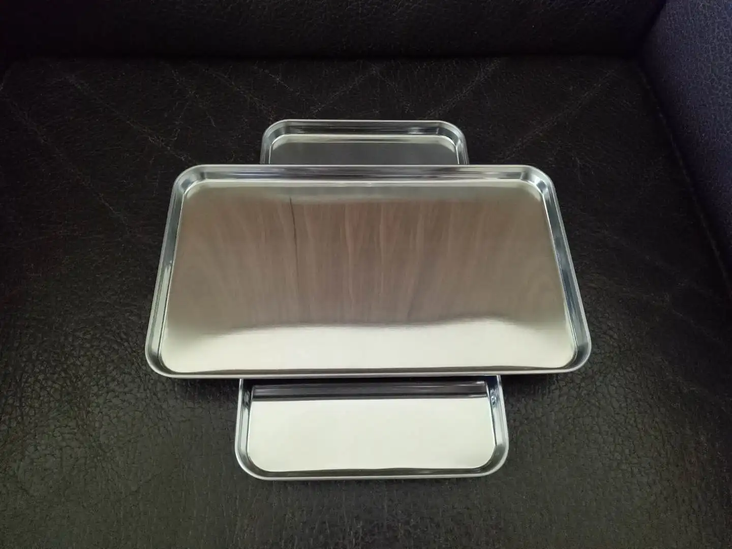 steel plates mirror tray serving tray