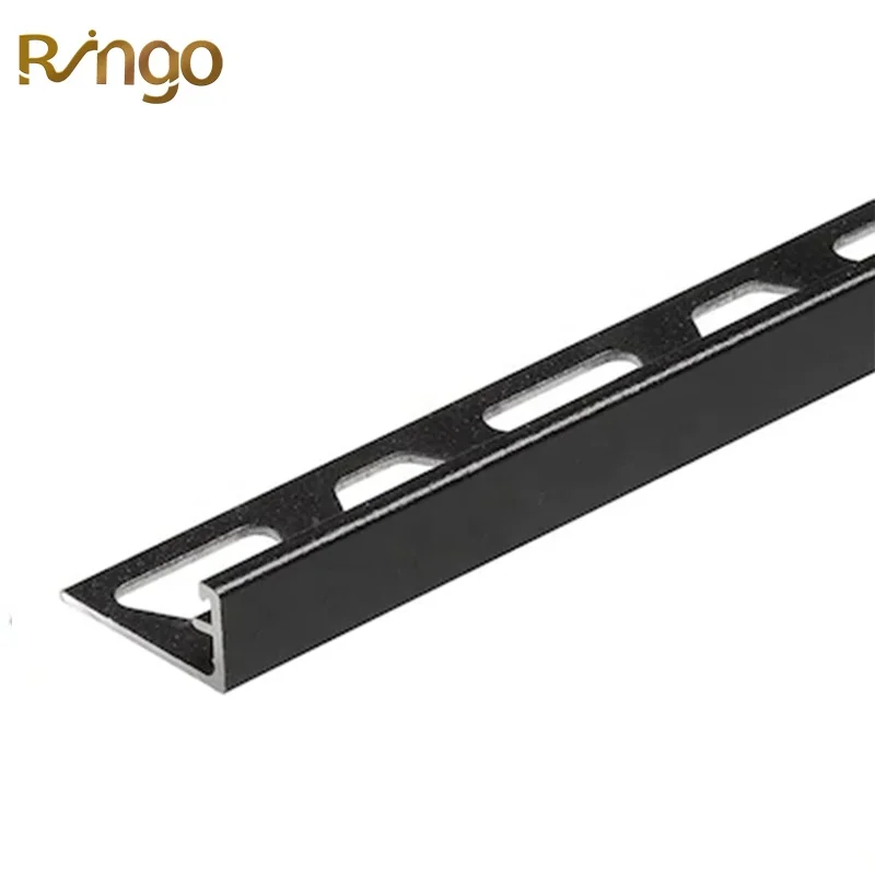 Ringo factory price industrial minimalist style building accessories aluminum L shape angle profile marble tiling floor end trim