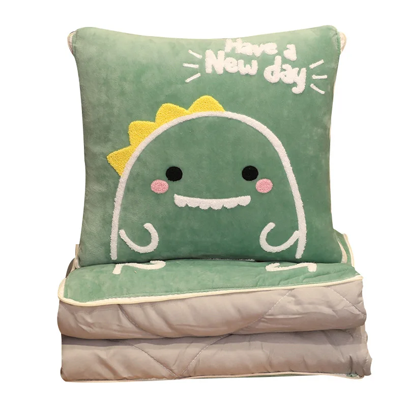 
Creative cartoon air conditioner cushion multi-function throw 2 in 1 pillow blanket Cushion 