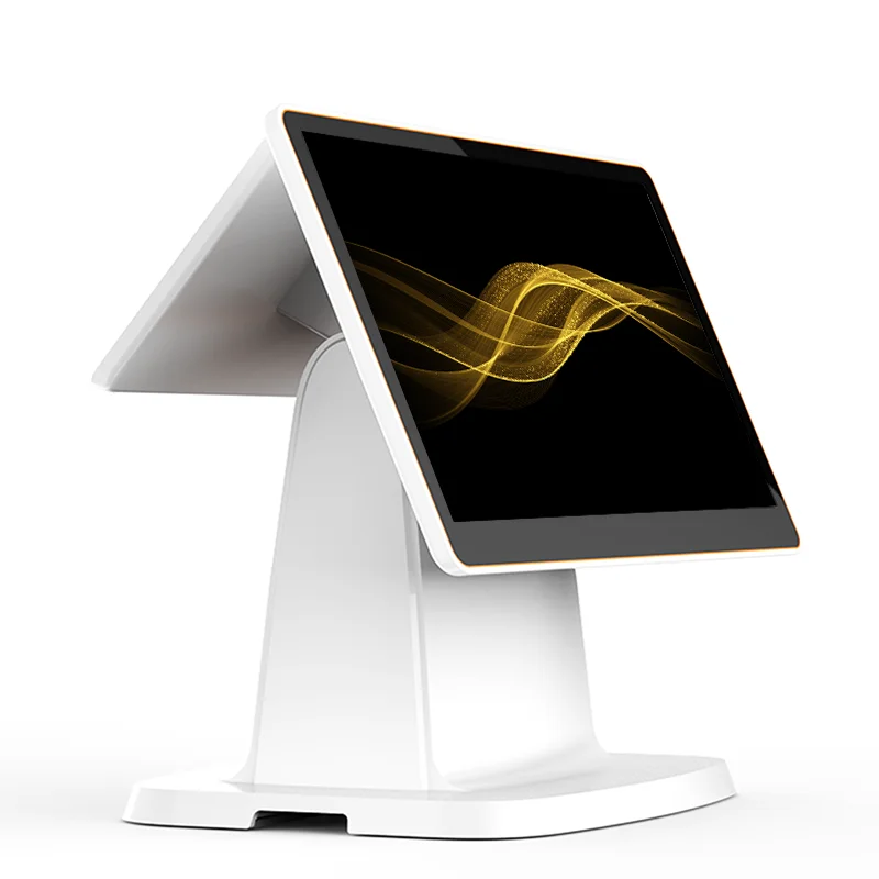 New Design Touch Screen 15.6 inch Desktop POS Cash Register Machine  Dual Screen All In One Android POS System