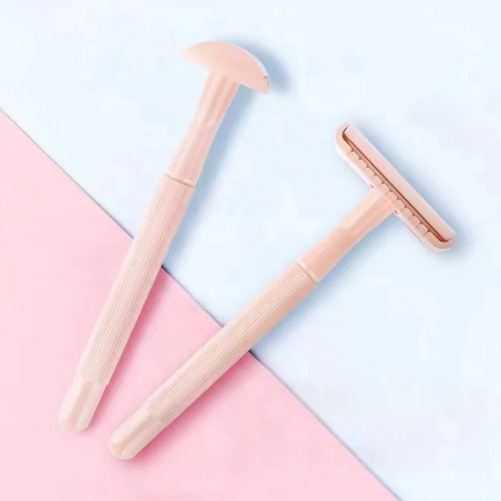 Custom logo facial razor for women handle double edge safety razor blade eco-friendly double edge safety razor