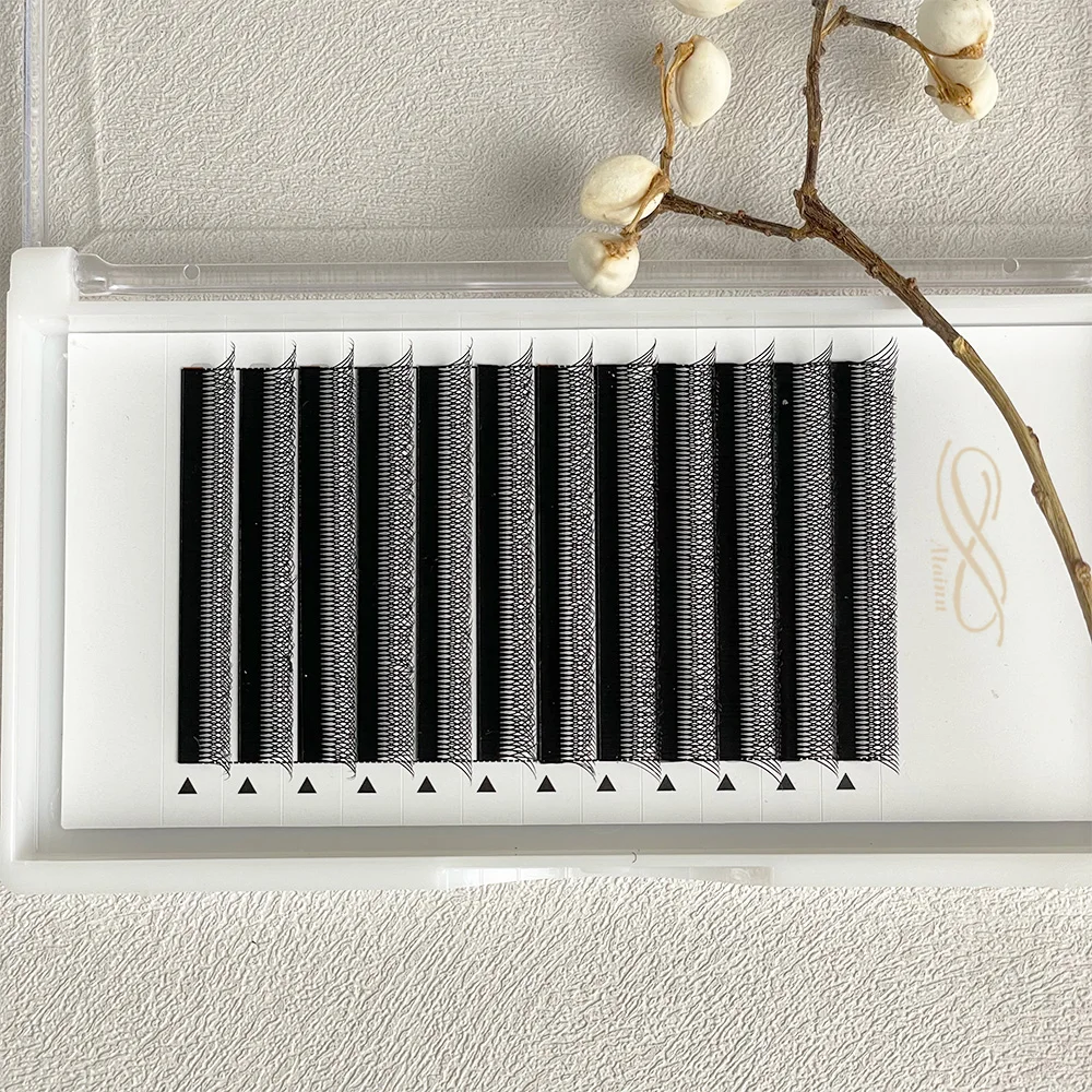 New Arrival 3D Pre Made Fans Shape W Eyelash Extension Volume Eyelashes YY Matte Black Blooming Mink 3D Bundle Clover Eyelash