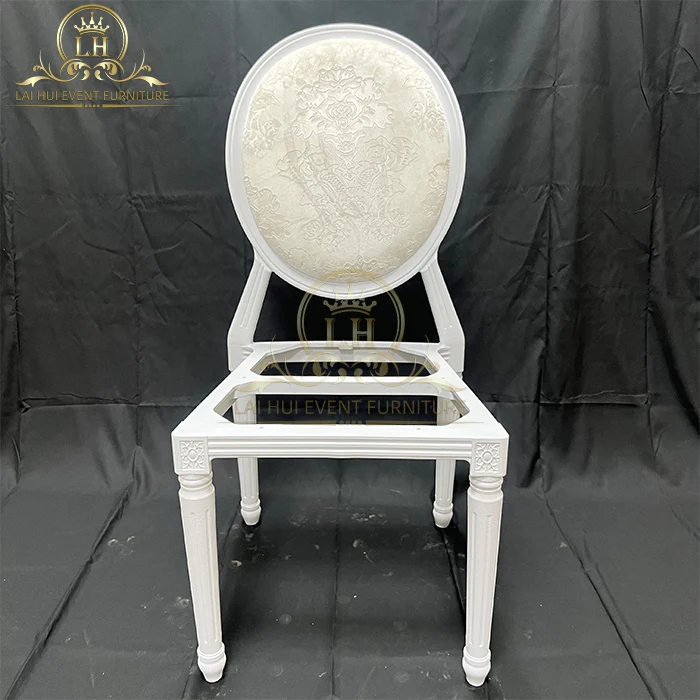 High Quality PP Plastic White Banquet Wedding Chiavari Louis Chair For Parties Events Banquets