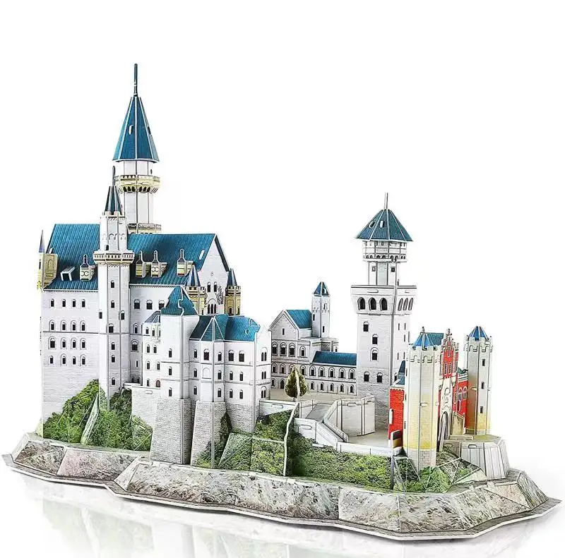 3D пазлы в виде замка из бумаги, немецкая архитектура, наборы строительных моделей, игрушки для снятия стресса, подарки
