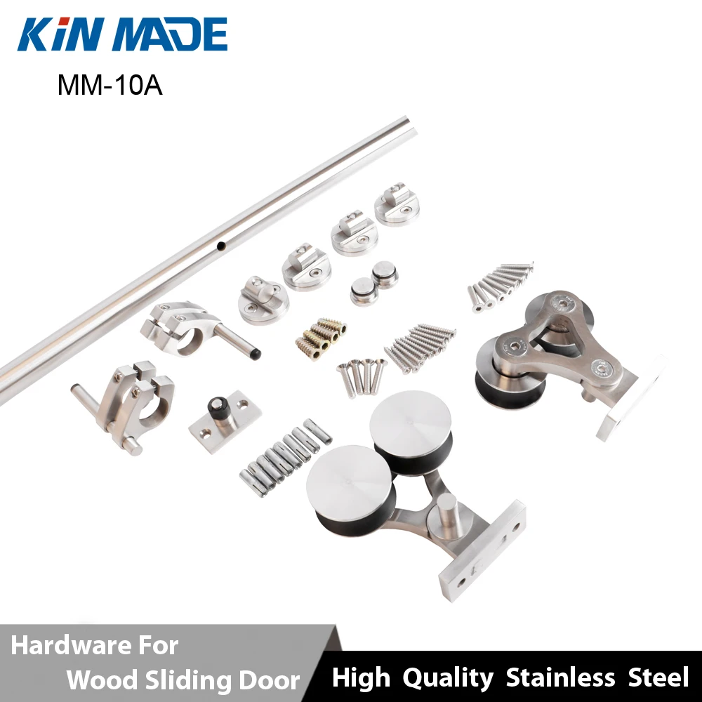 Elegent MDF solid wooden sliding barn door hardware single soft close sliding door damper rollers