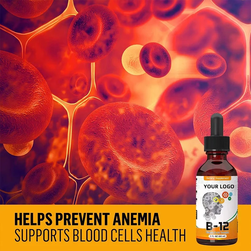OEM Vegan Halal Natural Vitamin b12 Oral Drop Liquid with Private Label