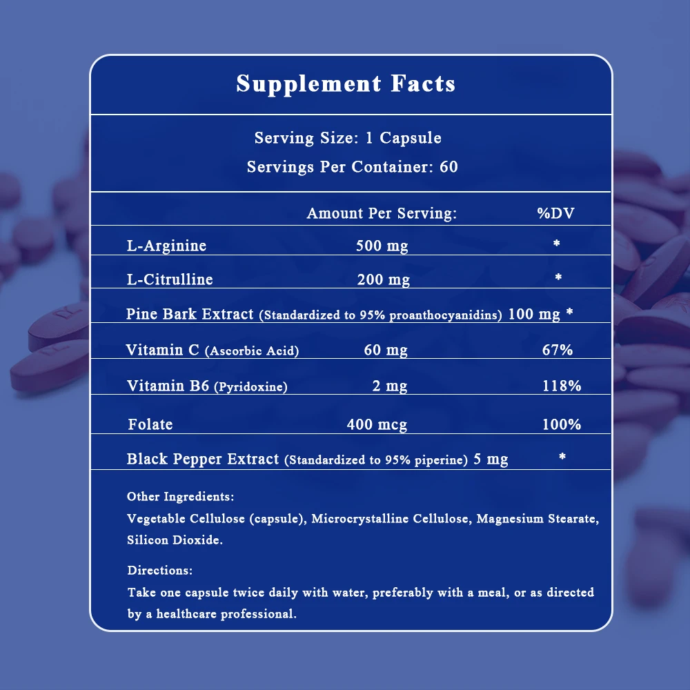 OEM Private Label L Arginine Capsule Amino Acid Supplement l-arginine capsules