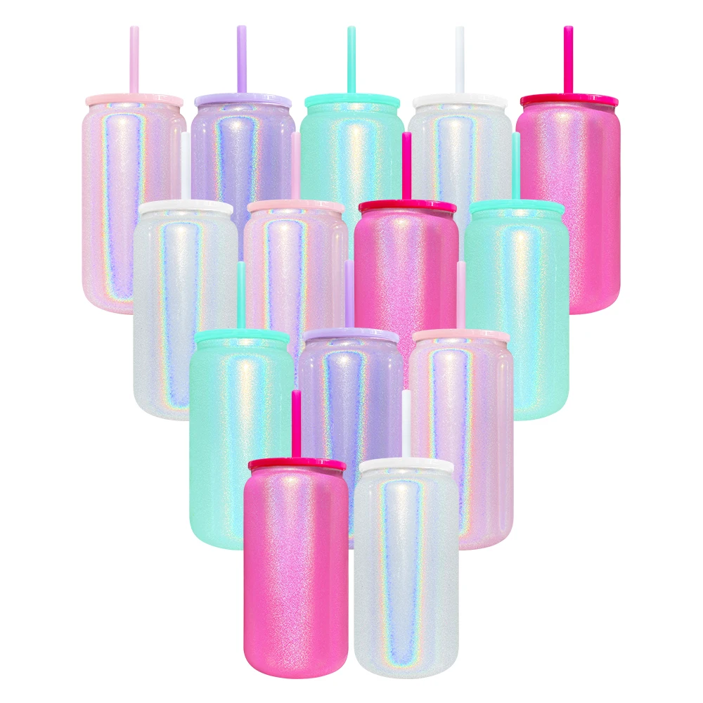 coffee cup USA warehouse 16oz shimmer stainless steel can beer glasses shimmer 16oz stainless steel glass can tumbler