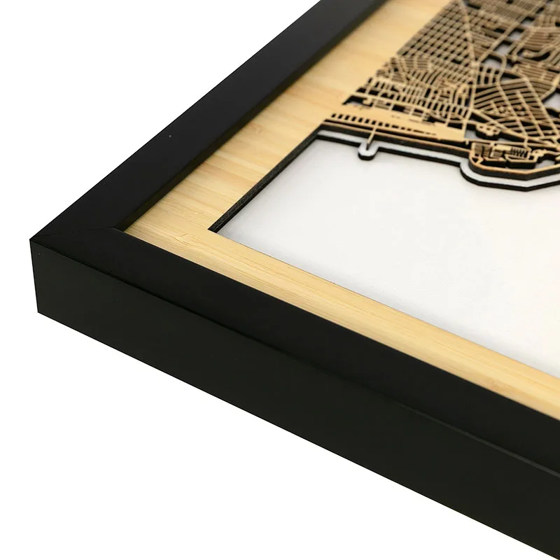 Port of Los Angeles Wooden City maps Housewarming Gift Laser Cut Map Office Decor