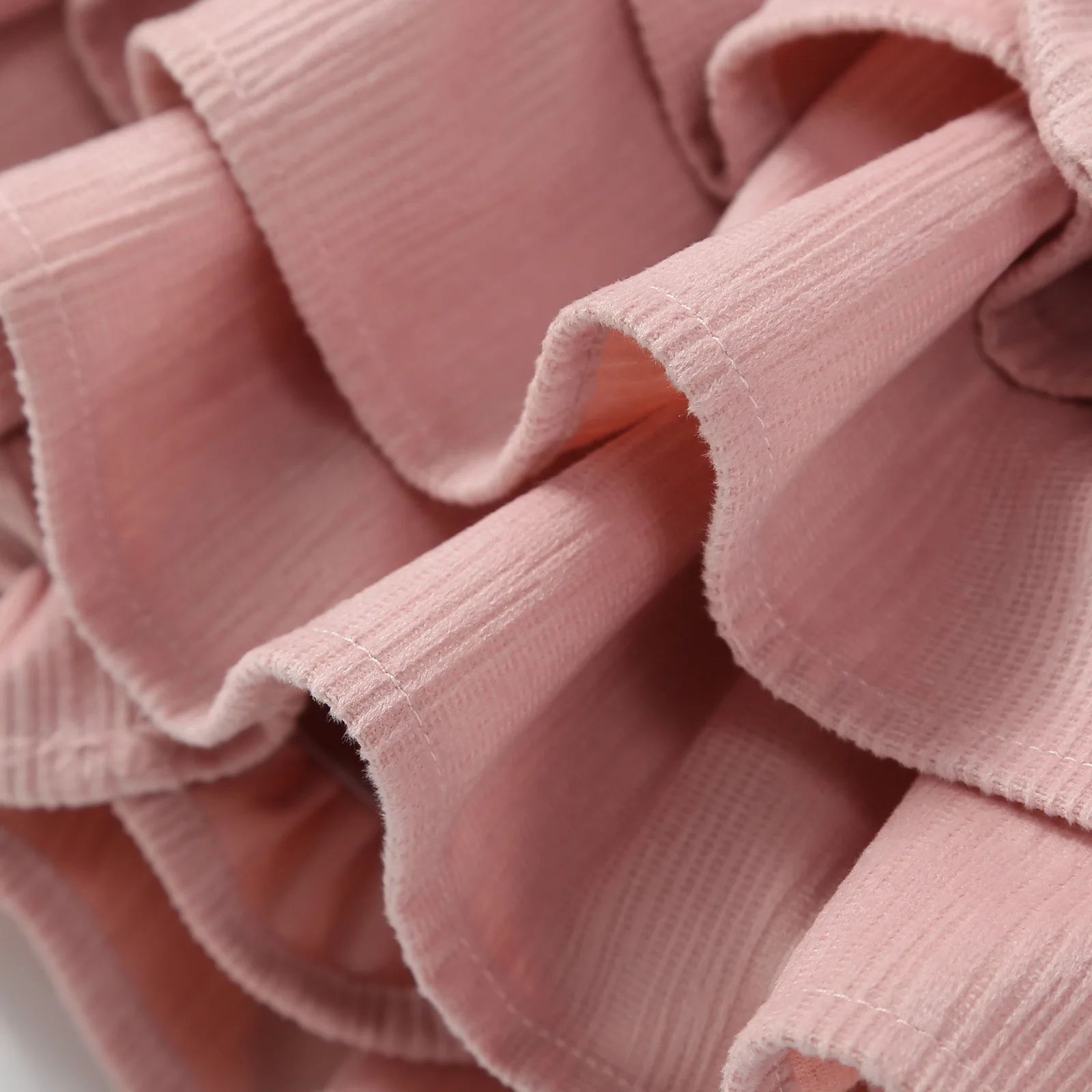 2024 Children Girl Summer Ruffle Layered Bows Cake Skirt Pink White Gray 3-9 Years