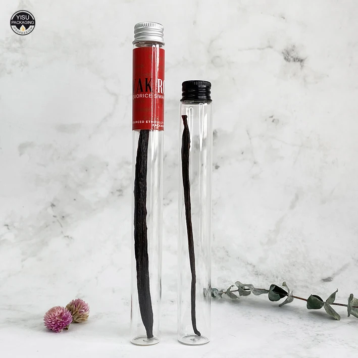 Custom Glass test tube 20*200mm Vanilla glass packaging tube