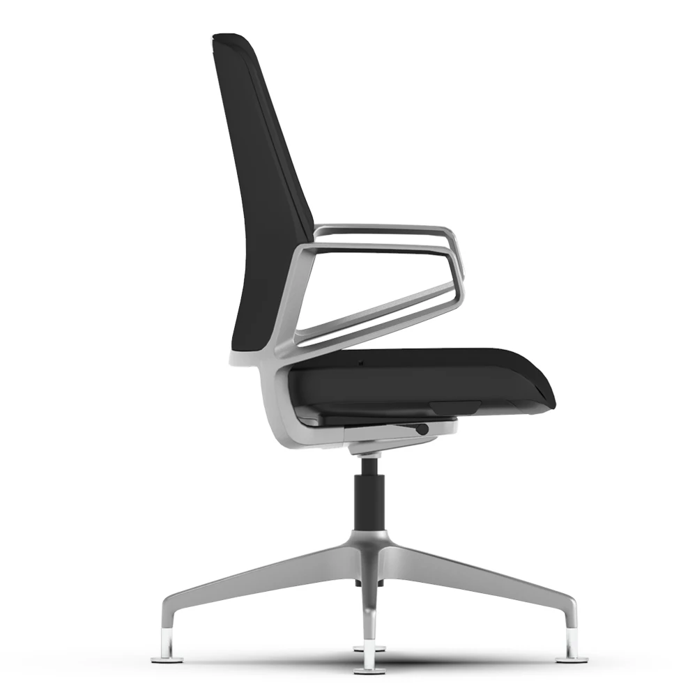 Mid Back Home Furniture Best Ergonomic Swivel Office Chairs Back and Seat Linking Component Is Aluminum Microfiber PU