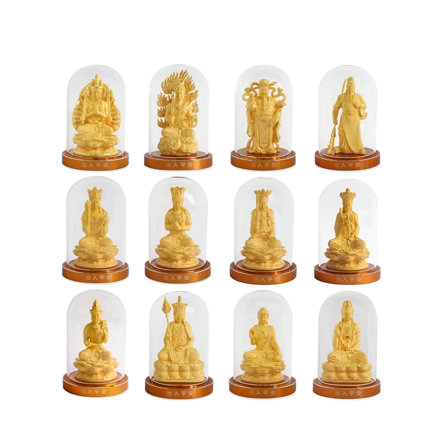 Manufacturer wholesale custom 3D gift souvenir home company car decoration alluvial gold plated buddha statue