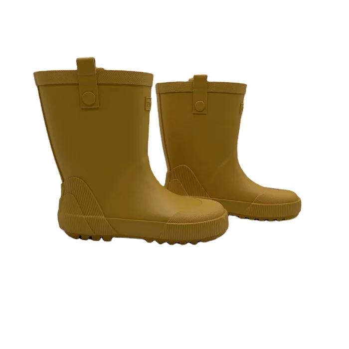 Best quality anti slip protective waterproof orange botas de mujer unisex cheap ruber rain boots