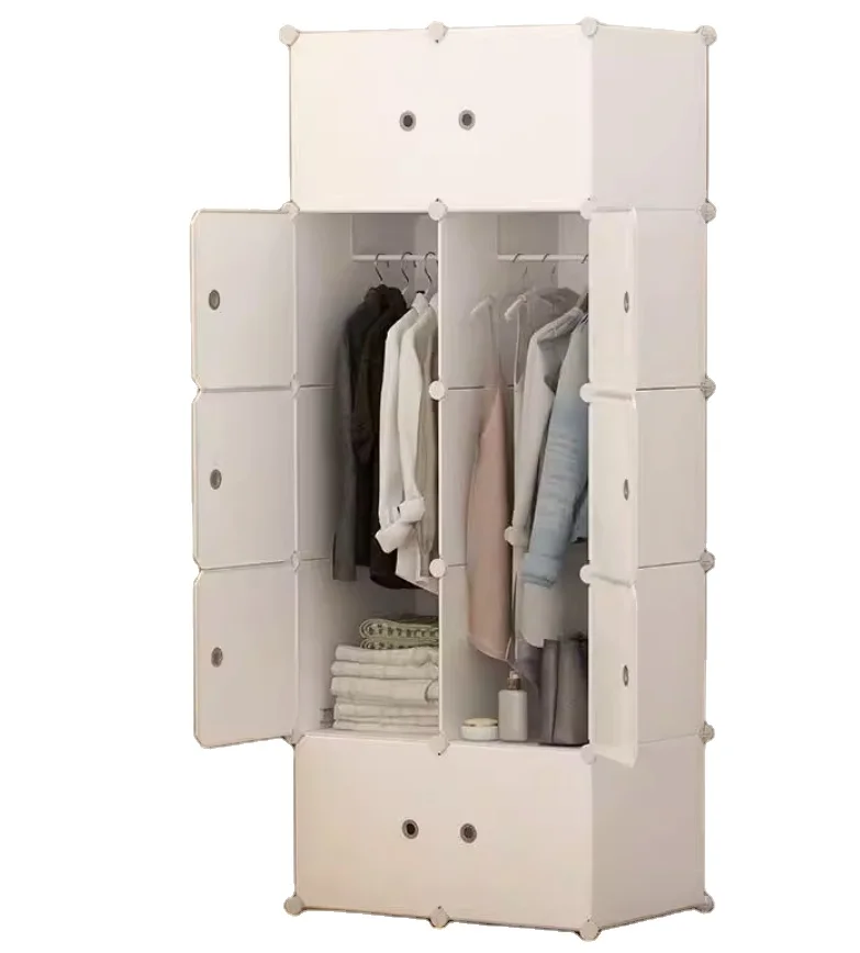 Home Furniture Plastic Cubes Craft Design DIY Cabinets for Sale Bedroom Storage Wardrobe