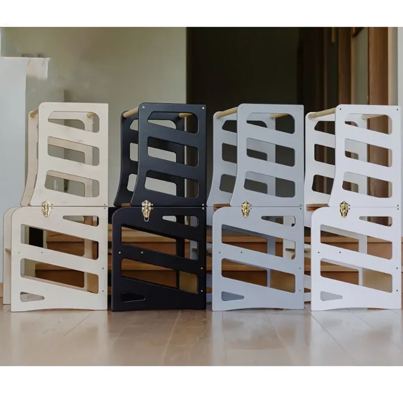 kids 3in1 learning tower desk slide montessori fur wooden tower learning cubes extra safe learning tower black board