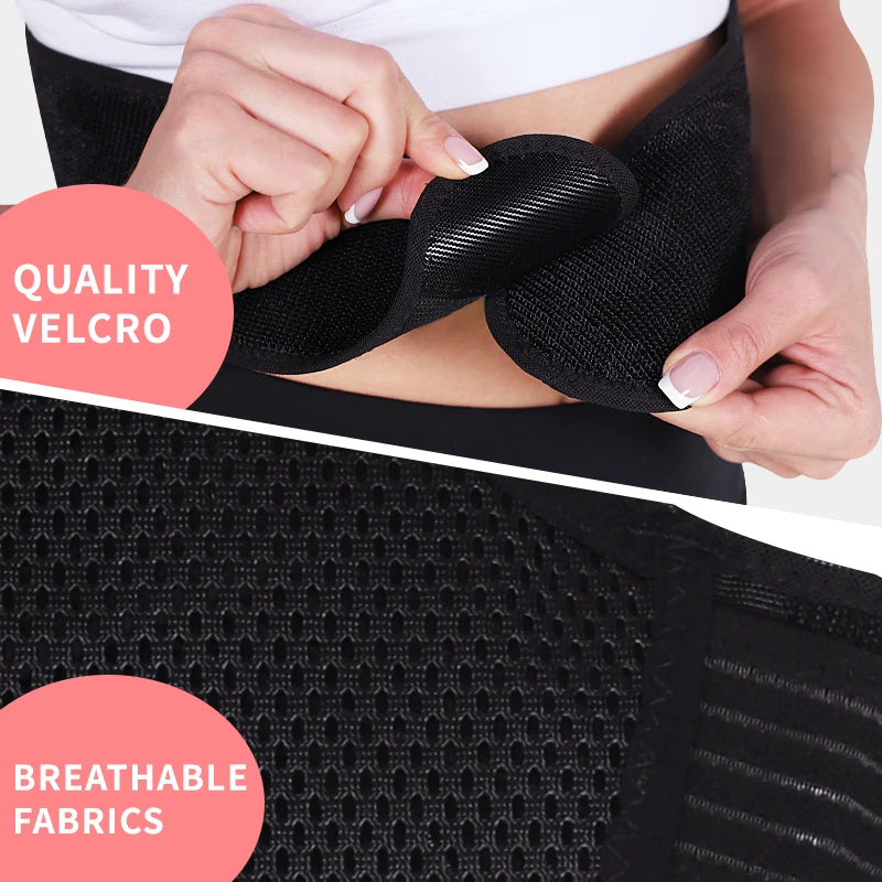 Support Strips to Strengthen Molding Breathable Pressure Band Adjustable Cushion Back Belt Lumbar Support