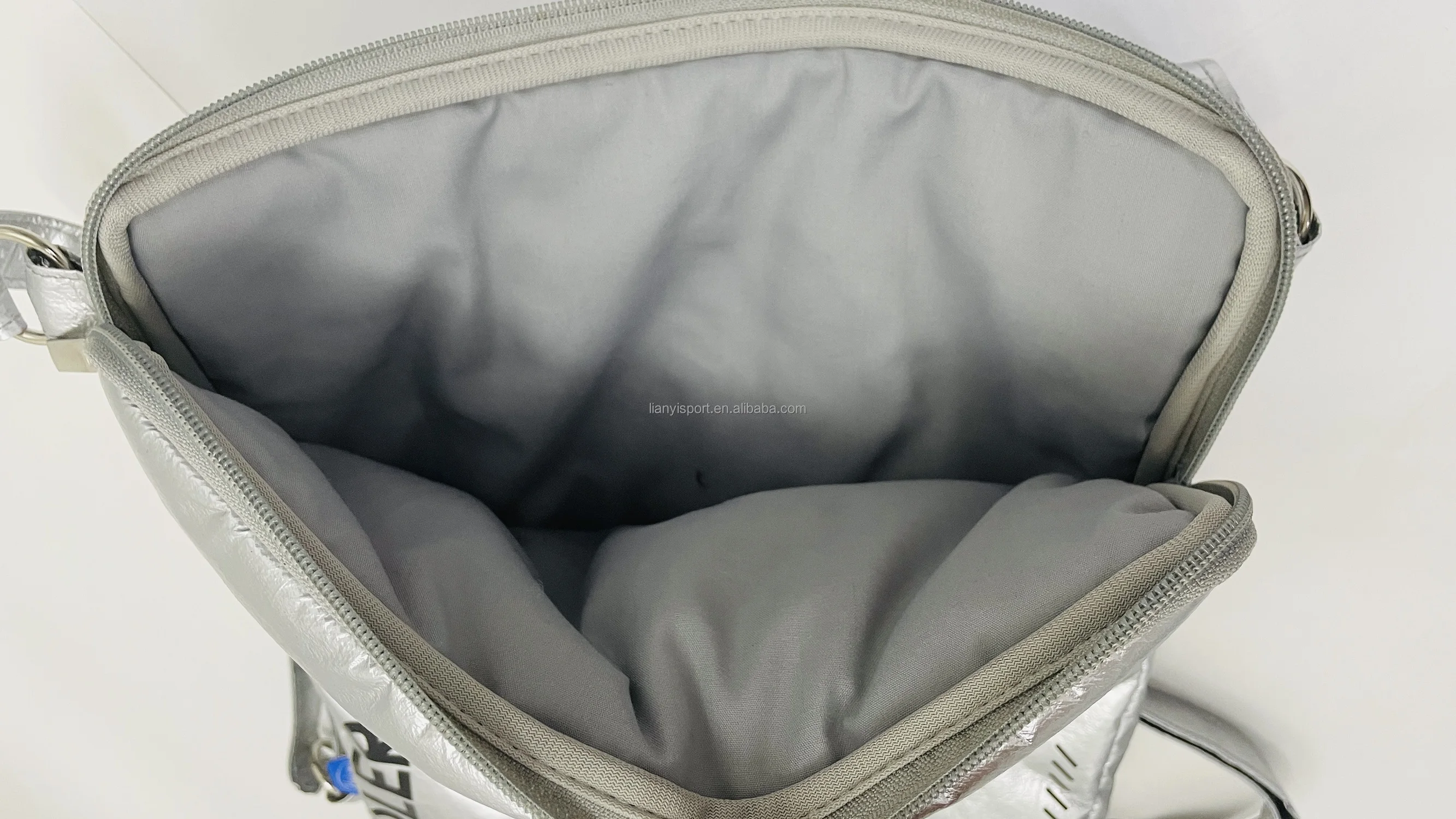 Stylish Designer Silvery PU Slim Laptop Backpack Holographic Reflective Laptop Bag Casual Work Backpack Ideal for Daily Life