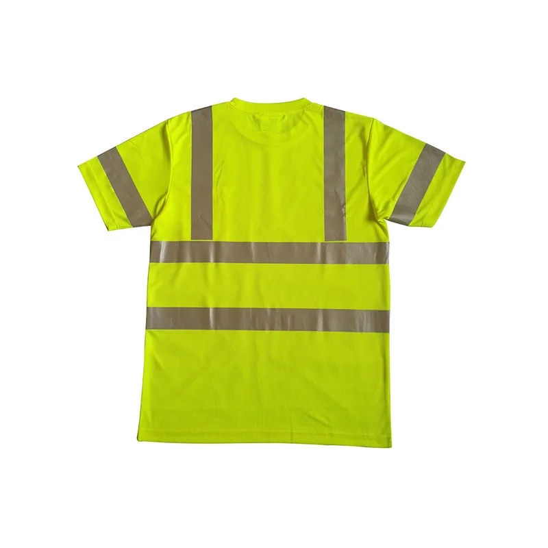 Светоотражающая Защитная рубашка с короткими рукавами и карманами Hi Vis