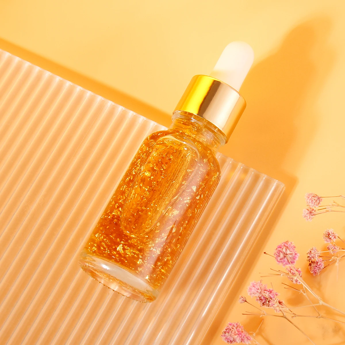 OEM Facial Vitamin C Fades Fine Lines Essence Face Serum Hyaluronic Acid Aging Anti Wrinkle Collagen Nicotinamide 24K Gold Serum