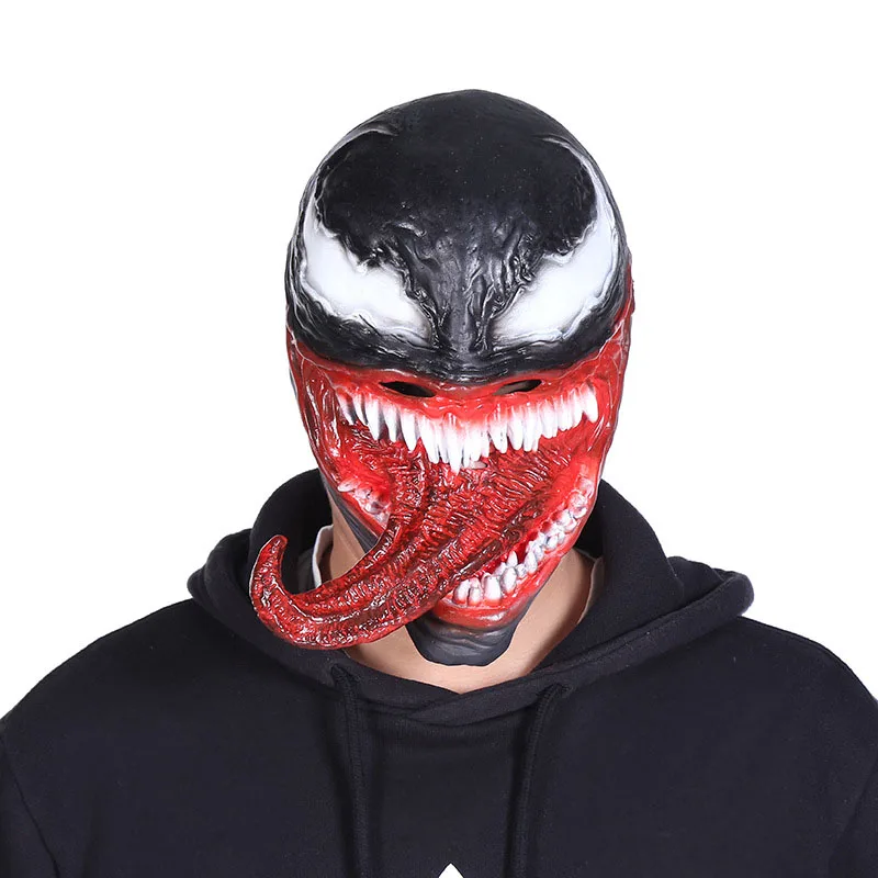 
Venom Mask Avengers Spiderman Horror Latex Mask Halloween Cosplay Headgear 