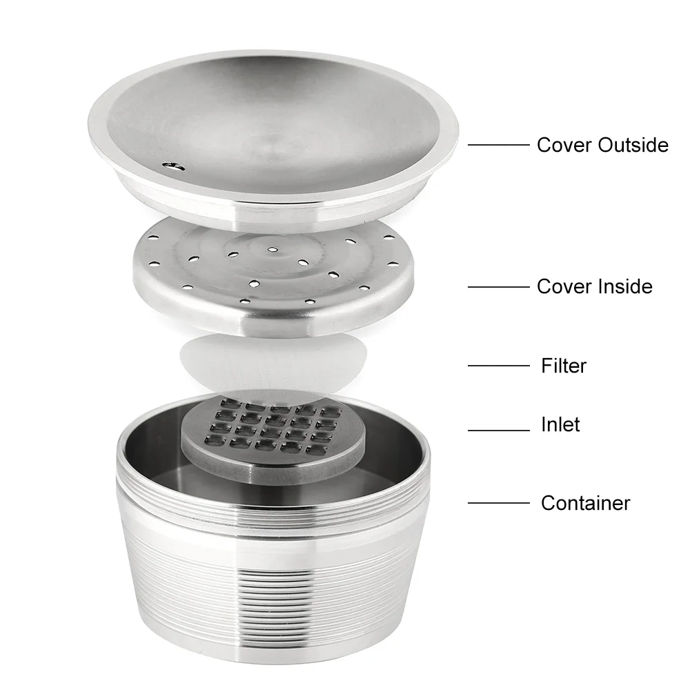 3Pods Set Chinese Factory Dolcegusto Coffee Maker Refillable Range Reusable Recargable Dolce Gusto Stainless Steel Capsules