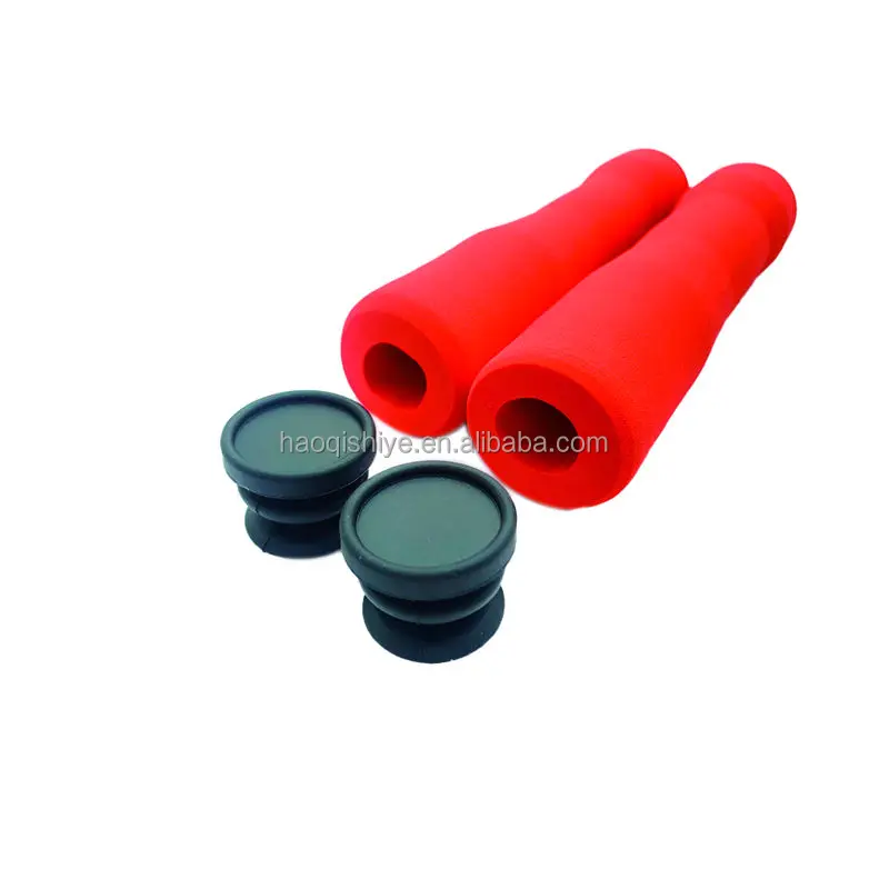Haoqi oem pro 18mm hand bar white pink red rubber pu eva soft rock for dir oversized mountain bike small bike grips