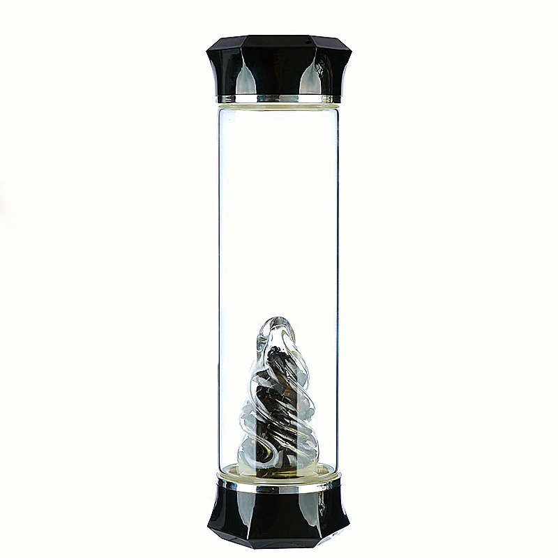 High quality healing energy quartz stones drinking bottle natural crystal glass water bottle wholesale