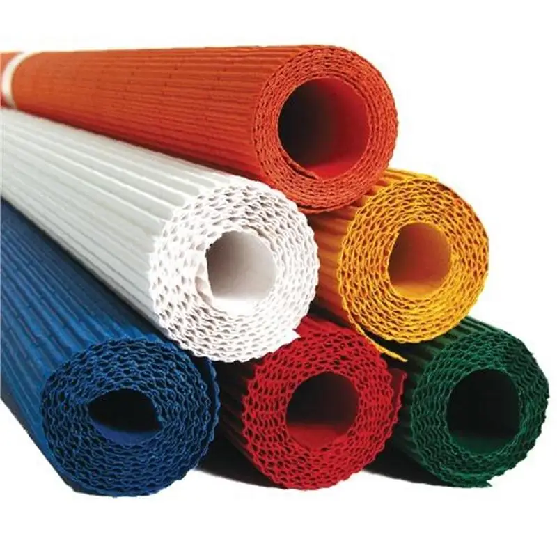 Wholesale color corrugated paper black kraft corrugated cardboard paper roll or sheets