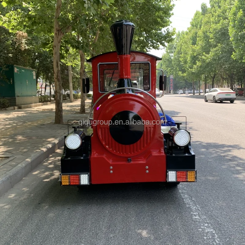Customized christmas style 29 seats sightseeing bus electric train set for adults