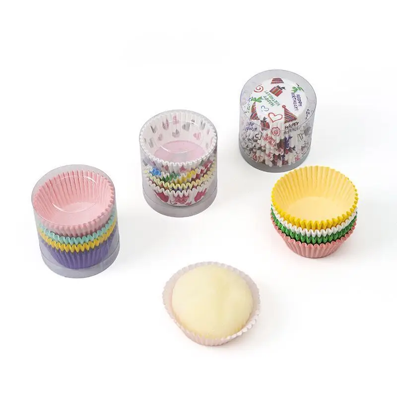 Latest Design Xmas Birthday Party Children Favors Custom Cake Baking Tools Cupcake Grease-proof Paper Colorful Mini Muffin Cups
